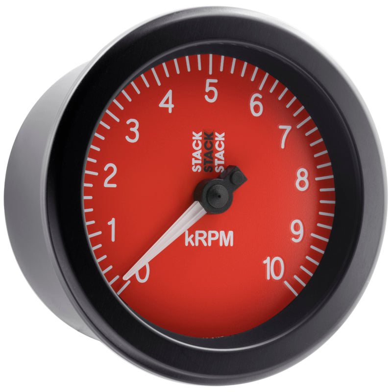 TACHOMETER, SPORT, 88MM, RED, 0-10K RPM