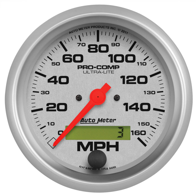 3-3/8" SPEEDOMETER, 0-160 MPH, ULTRA-LITE