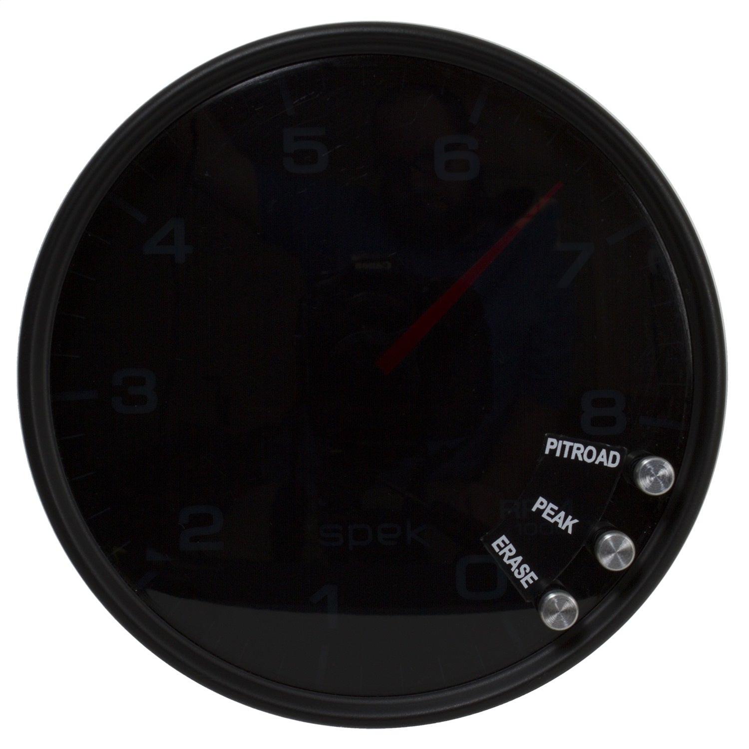 5" IN-DASH TACHOMETER, 0-8,000 RPM, SPEK-PRO, BLACK/BLACK