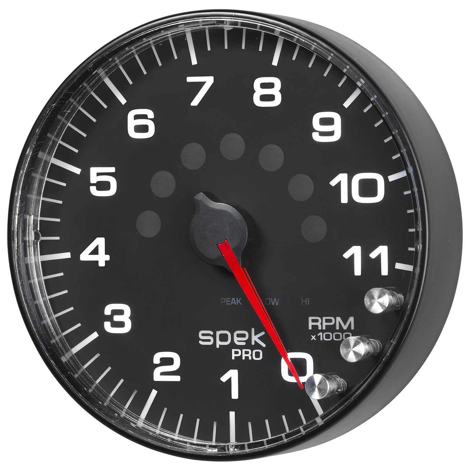 5" IN-DASH TACHOMETER, 0-11,000 RPM, SPEK-PRO, BLACK/BLACK