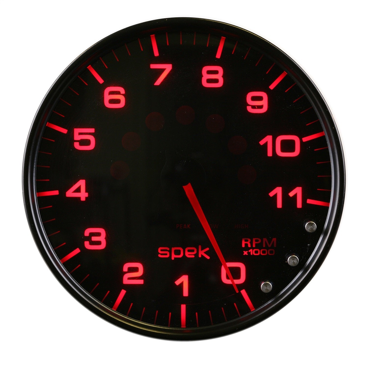 5" IN-DASH TACHOMETER, 0-11,000 RPM, SPEK-PRO, BLACK/BLACK
