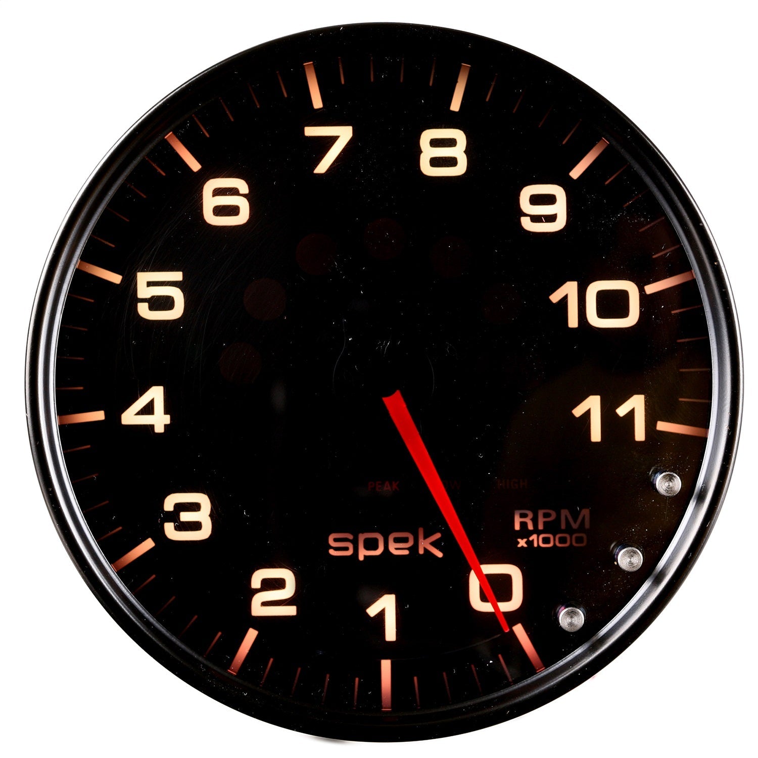 5" IN-DASH TACHOMETER, 0-11,000 RPM, SPEK-PRO, BLACK/BLACK