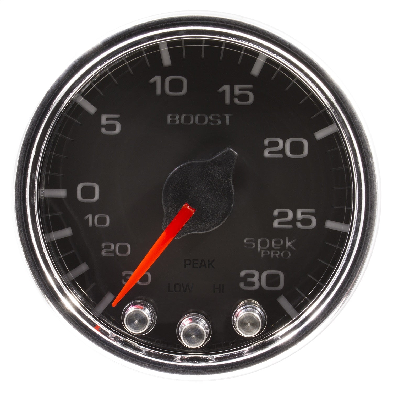 2-1/16" BOOST/VACUUM, 30 IN HG/30 PSI, SPEK-PRO, BLACK/CHROME
