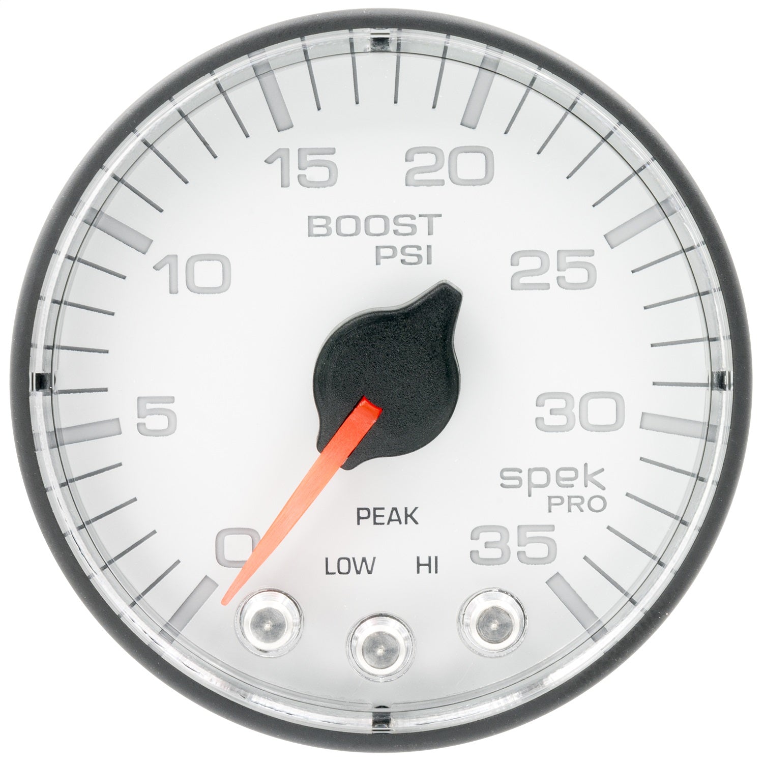 2-1/16" BOOST, 0-35 PSI, SPEK-PRO, WHITE/BLACK