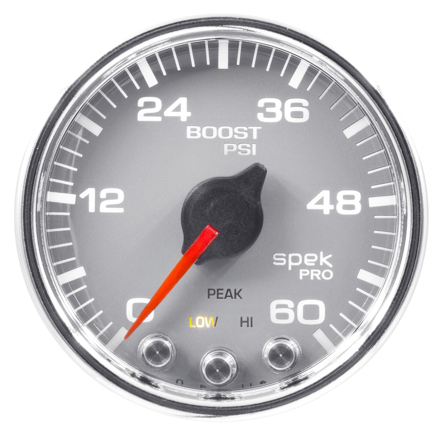 PILLAR KIT, 0-60 PSI/0-2000 °F, 08-10 FORD SUPERDUTY, SPEK-PRO, SILVER DIAL, CHROME BEZEL, CLEAR LENS