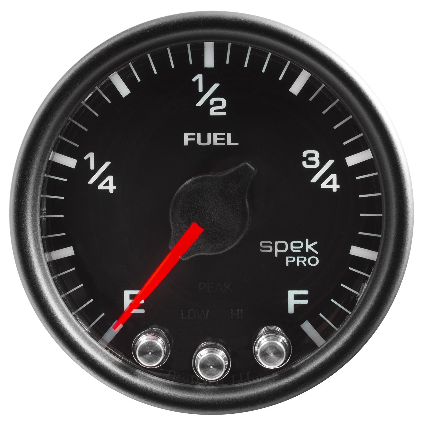 2-1/16" FUEL LEVEL, PROGRAMMABLE 0-300 ?, SPEK-PRO, BLACK/BLACK