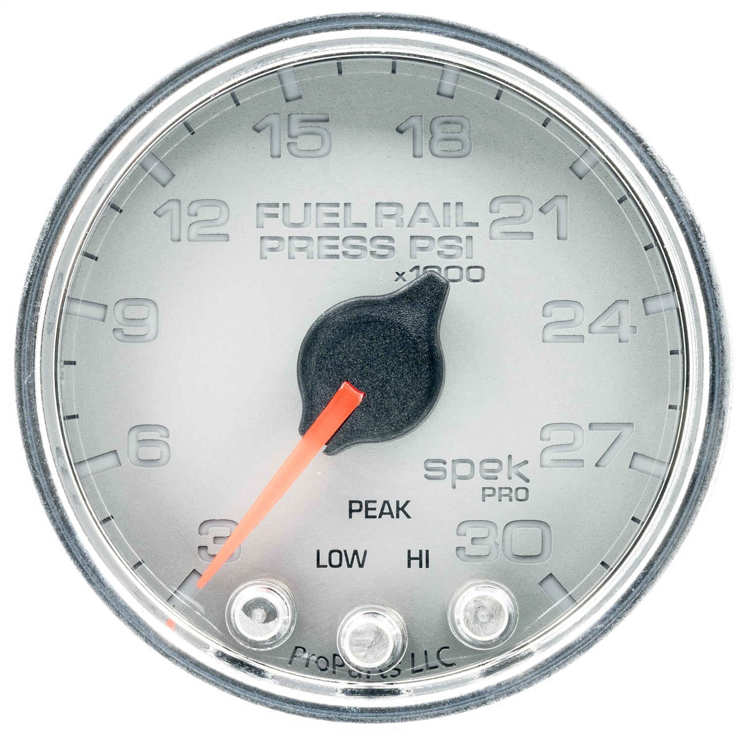 2-1/16" FUEL RAIL PRESSURE, 3-30K PSI, SPEK-PRO, SILVER/CHROME