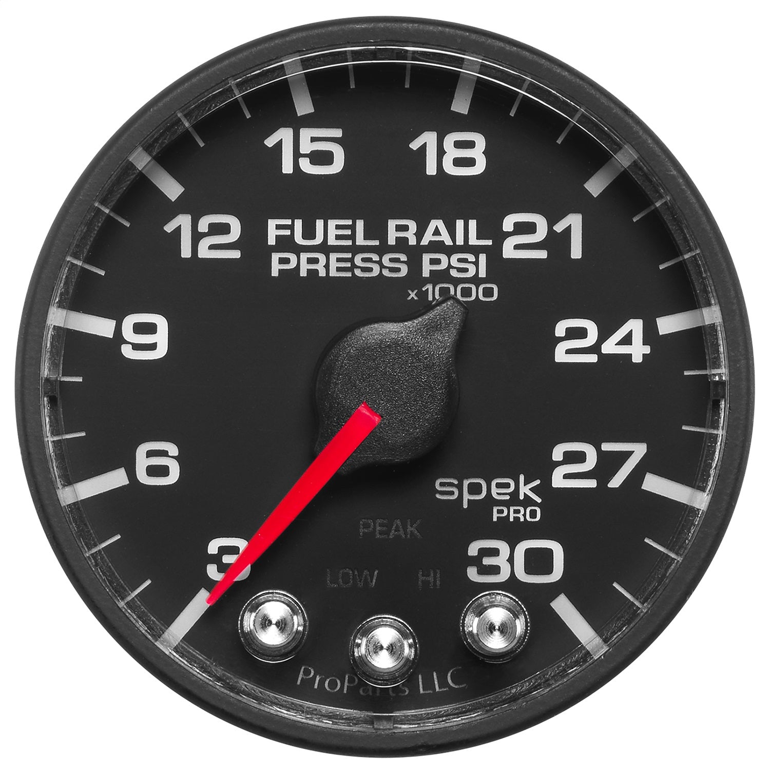 2-1/16" FUEL RAIL PRESSURE, 3-30K PSI, SPEK-PRO, BLACK/BLACK