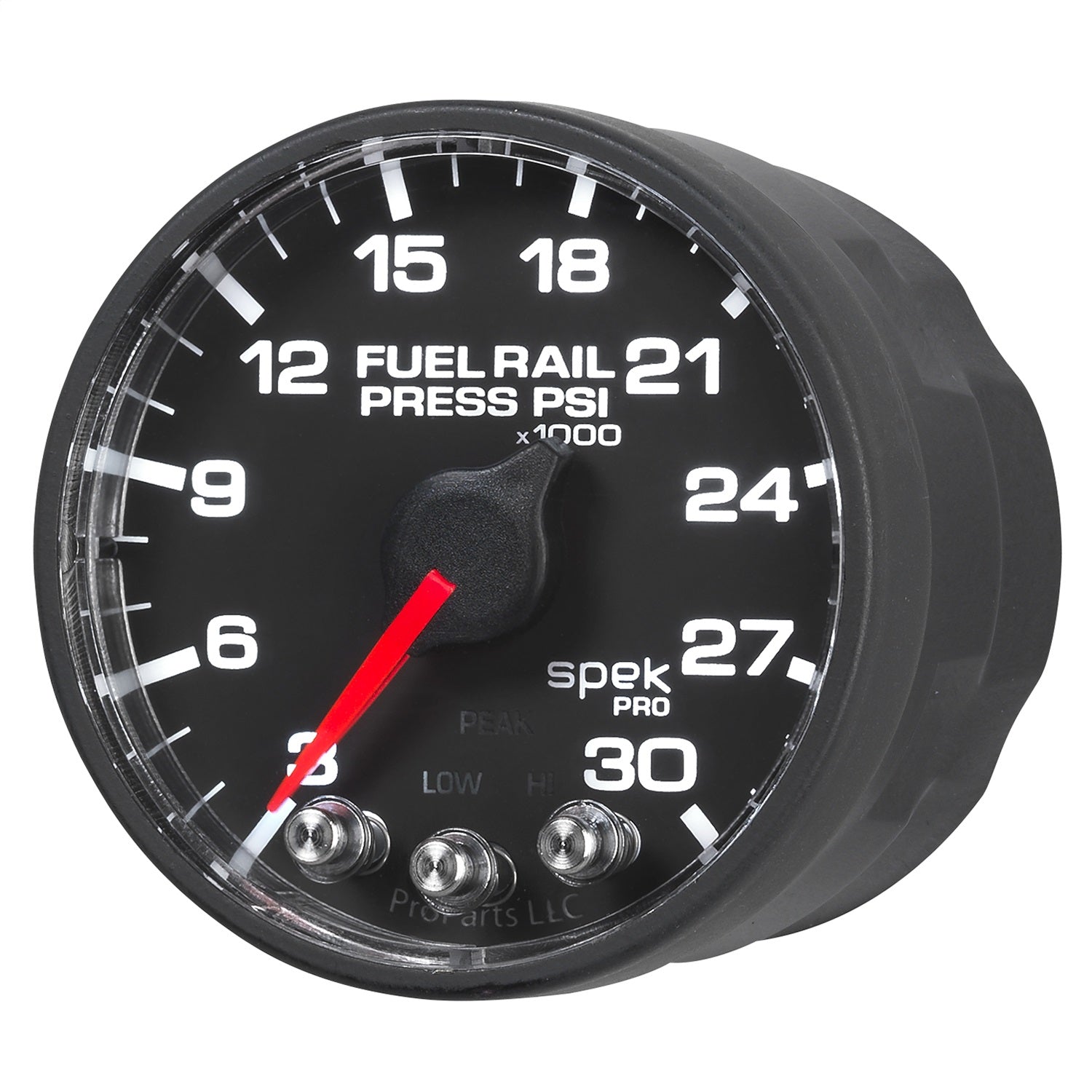 2-1/16" FUEL RAIL PRESSURE, 3-30K PSI, SPEK-PRO, BLACK/BLACK