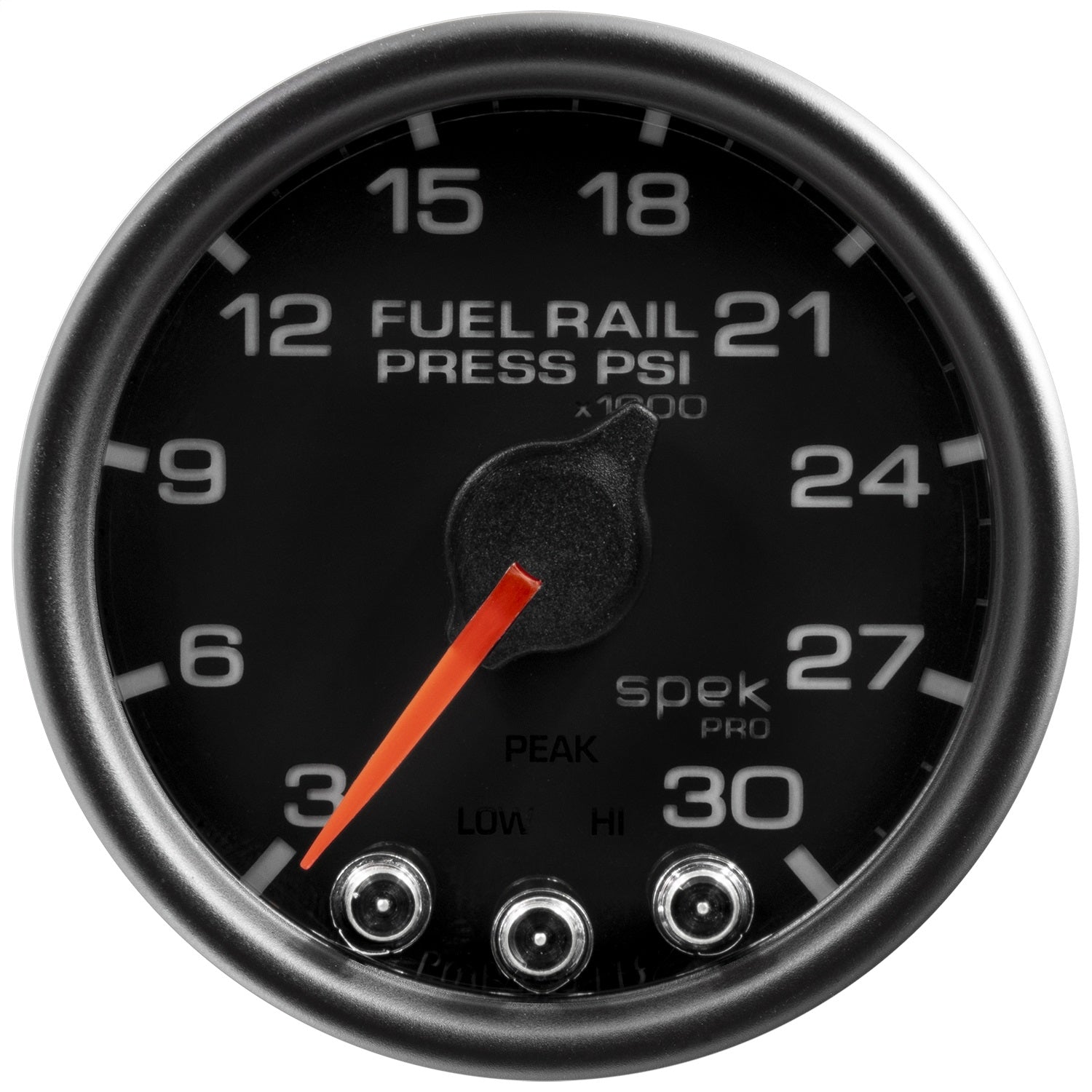2-1/16" FUEL RAIL PRESSURE, 3-30K PSI, SPEK-PRO, BLACK/BLACK