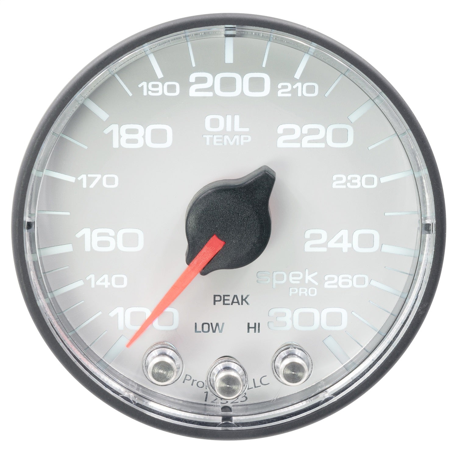 2-1/16" OIL TEMPERATURE, 100-300 °F, SPEK-PRO, WHITE/BLACK