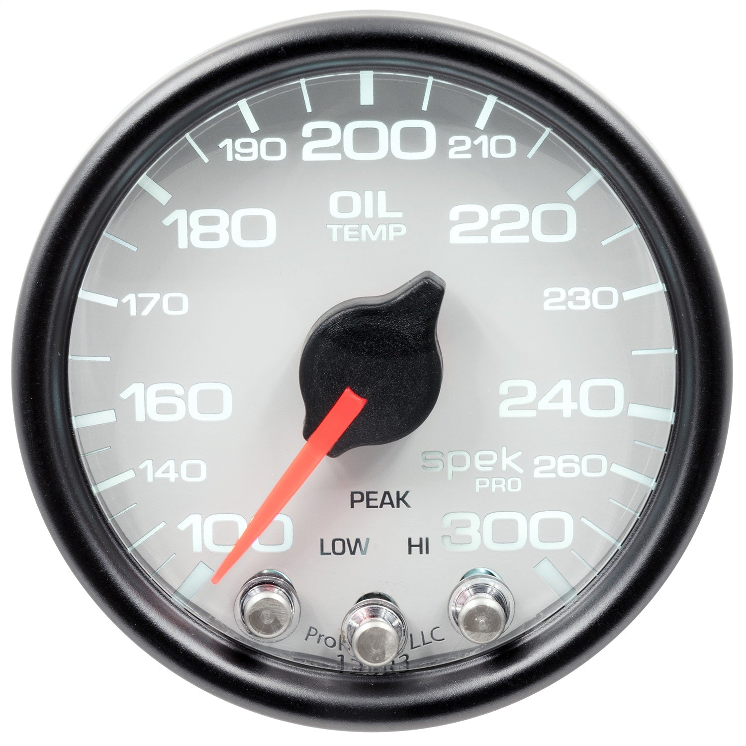 2-1/16" OIL TEMPERATURE, 100-300 °F, SPEK-PRO, WHITE/BLACK