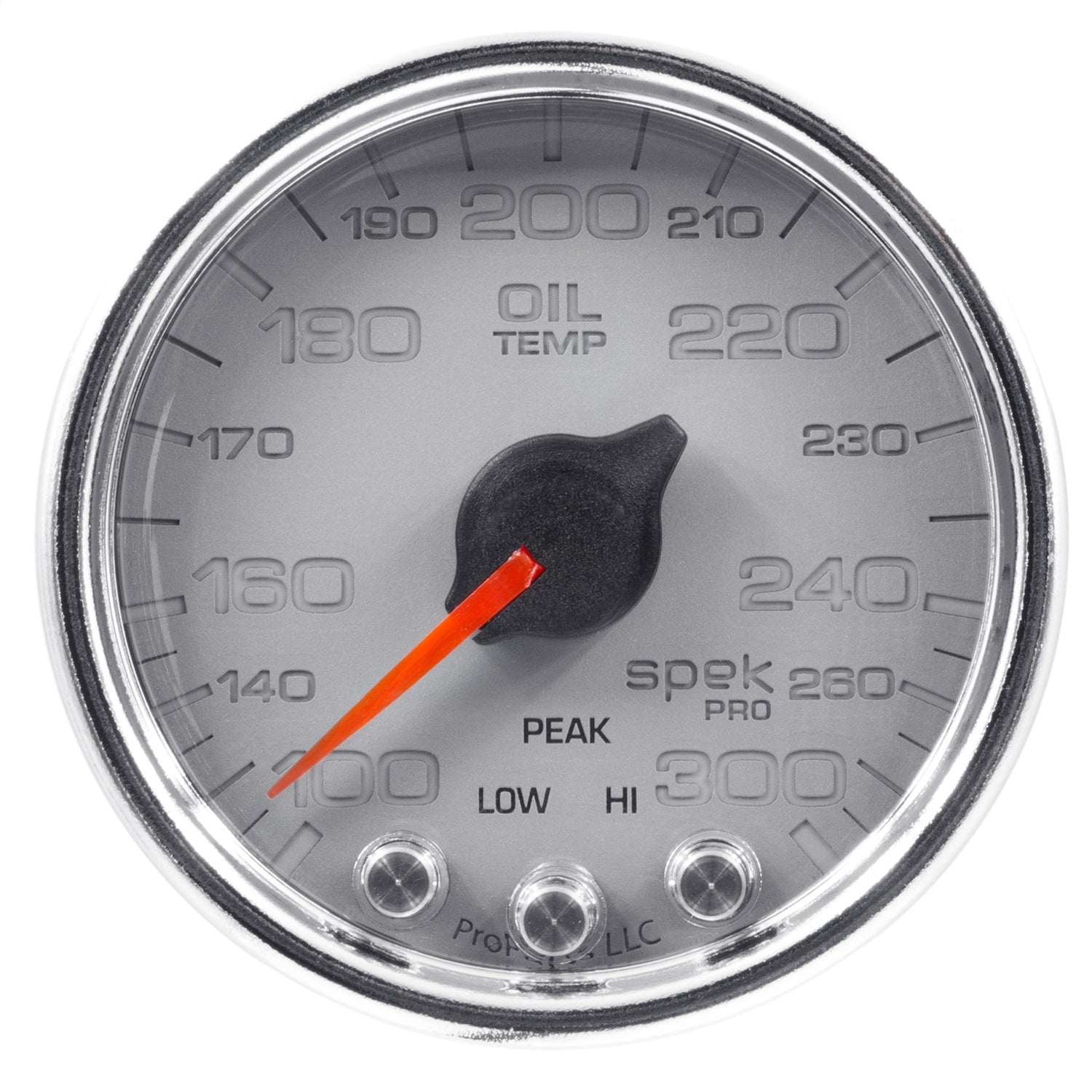 2-1/16" OIL TEMPERATURE, 100-300 °F, SPEK-PRO, SILVER/CHROME