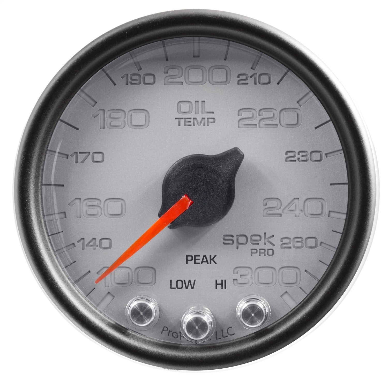 2-1/16" OIL TEMPERATURE, 100-300 °F, SPEK-PRO, SILVER/BLACK