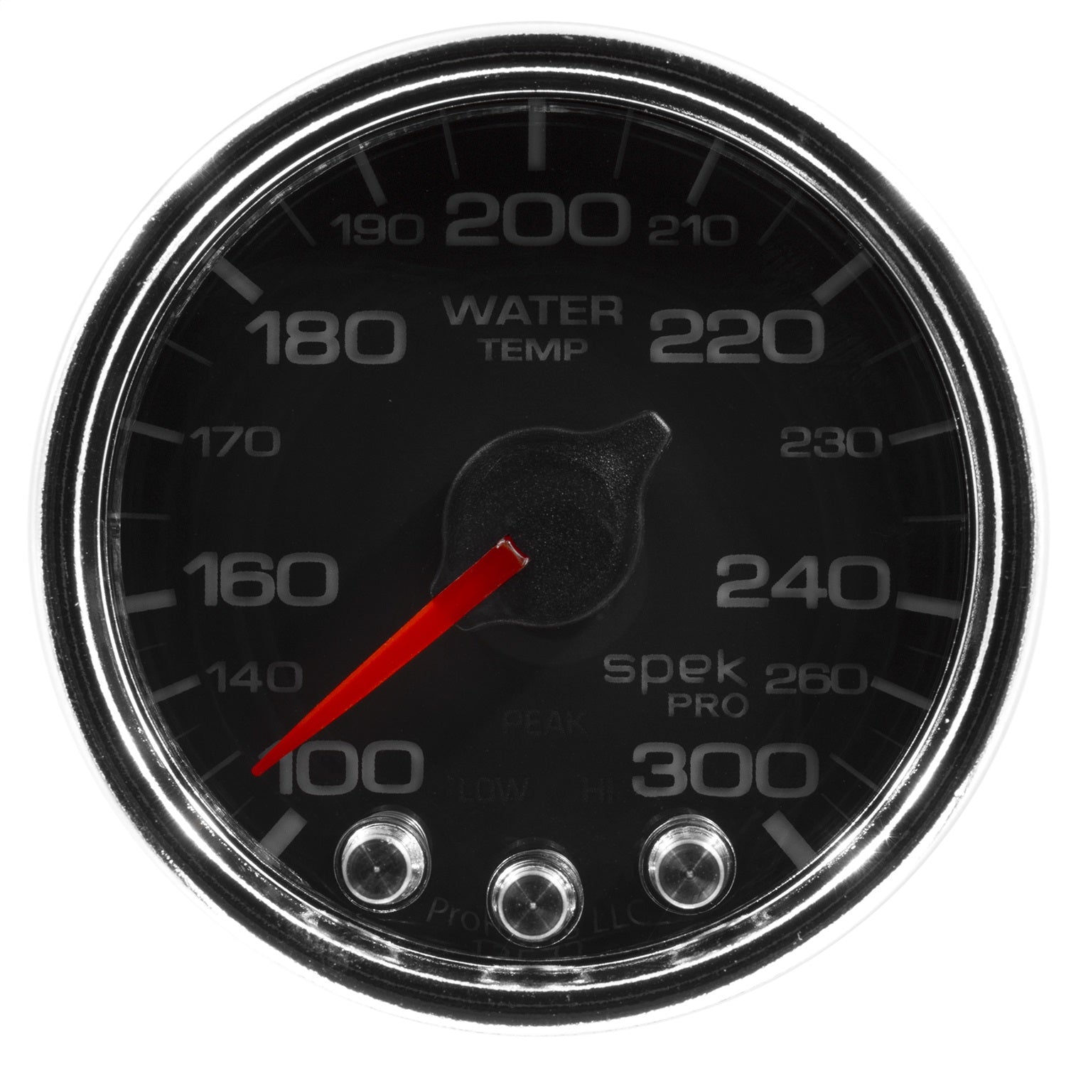 2-1/16" WATER TEMPERATURE, 100-300 °F, SPEK-PRO, BLACK/CHROME