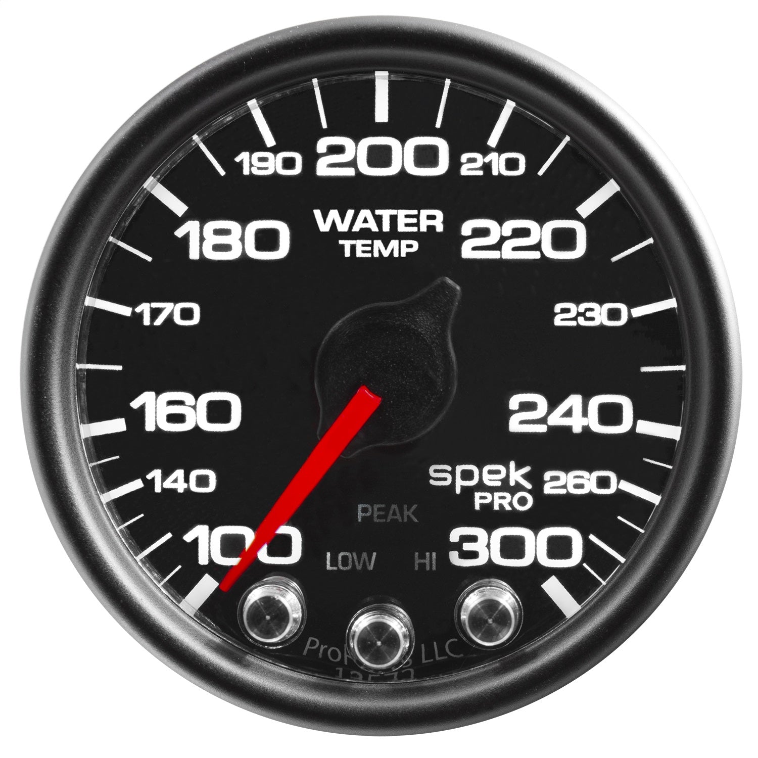 2-1/16" WATER TEMPERATURE, 100-300 °F, SPEK-PRO, BLACK/BLACK