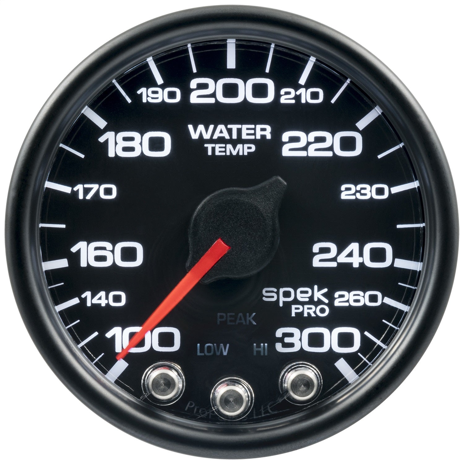 2-1/16" WATER TEMPERATURE, 100-300 °F, SPEK-PRO, BLACK/BLACK, ECU