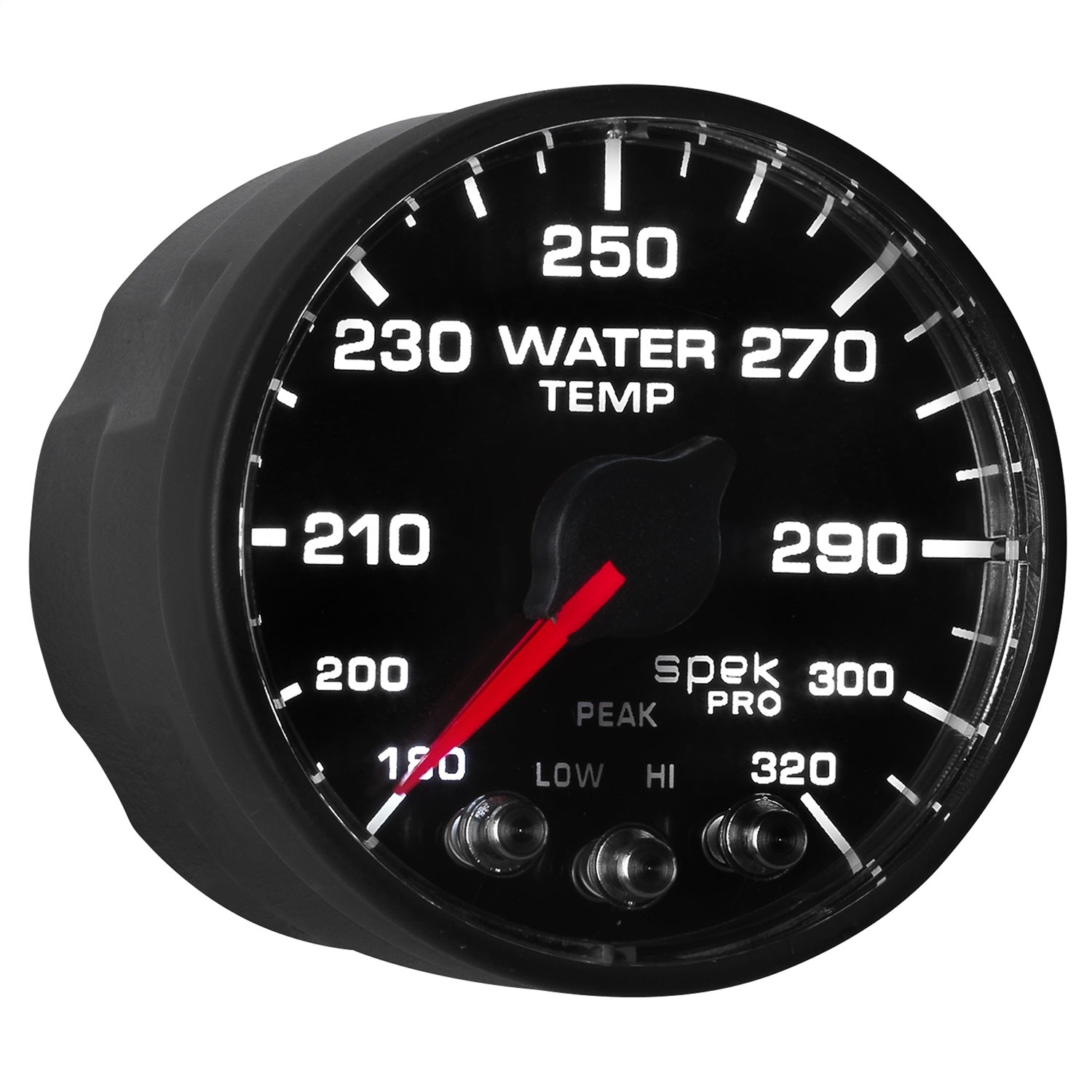 2-1/16" WATER TEMPERATURE, 180-320 °F, SPEK-PRO, BLACK/BLACK, ECU