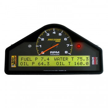 MULT-FUNCTION DISPLAY LOGGER, DRAG RACING, BLACK, 0-8K RPM