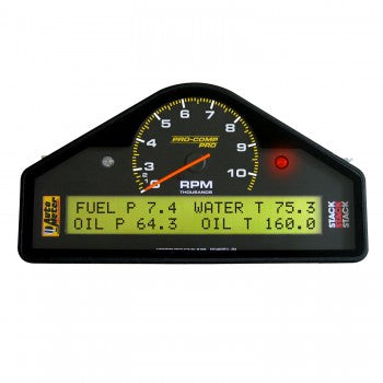 MULT-FUNCTION DISPLAY LOGGER, DRAG RACING, BLACK, 0-3-10.5K RPM
