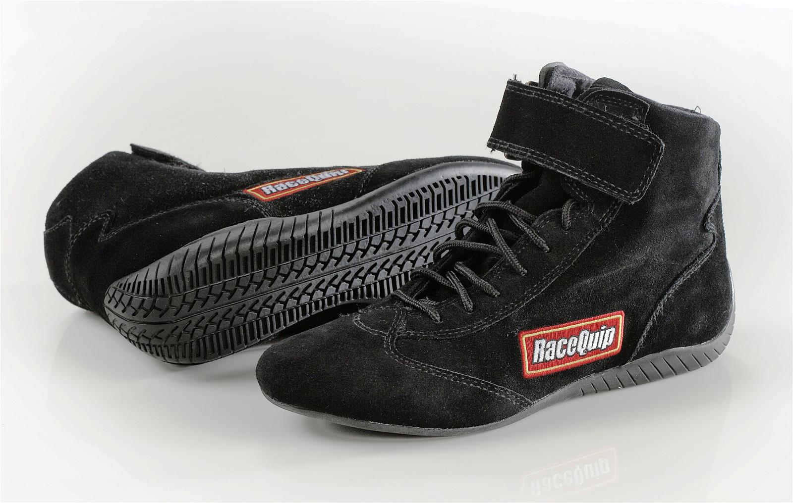 Racequip 30300090 Mid-Top Race Shoes SFI 3.3/5 Size 9 - Black