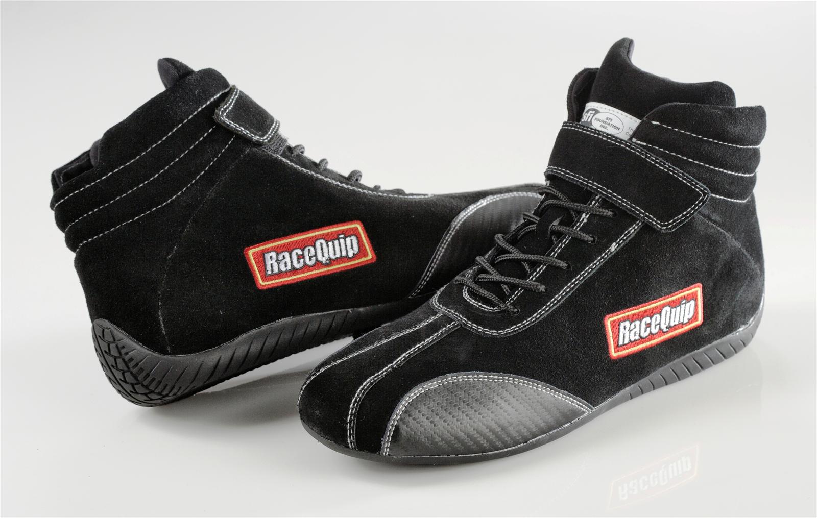 Racequip 30500090 Euro Mid-Top Shoes SFI 3.3/5 Size 9 - Black