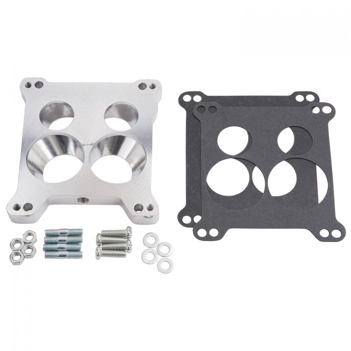 Edelbrock 2696 Carburetor Adapter For 4150 Square-Bore To Stock Quadrajet & Thermo-Quad Spread-Bore Manifold