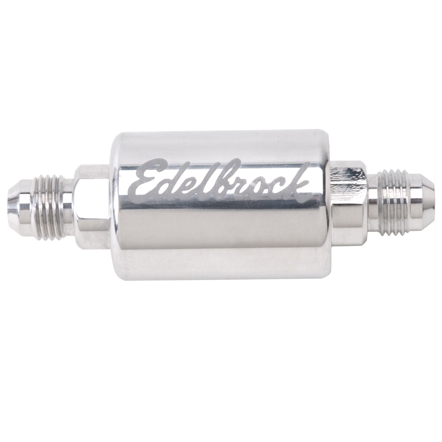 Edelbrock 8129 High-Flow Fuel Filter Polished Finish