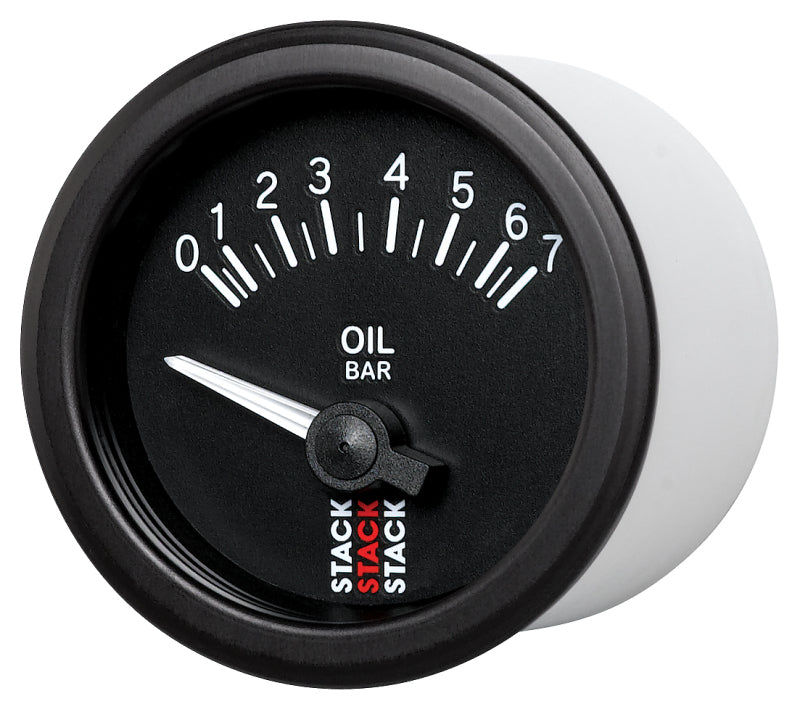 OIL PRESS, ELECTRIC, 52MM, BLACK, 0-7 BAR, M10 (M)