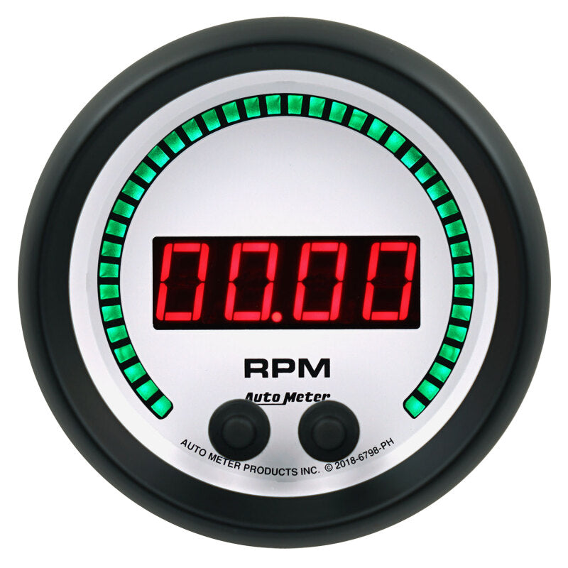 3-3/8" TACHOMETER, 0-16K RPM, IN-DASH, PHANTOM ELITE DIGITAL