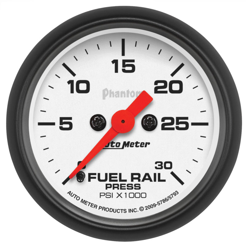 2-1/16" FUEL RAIL PRESSURE, 0-30K PSI, PHANTOM