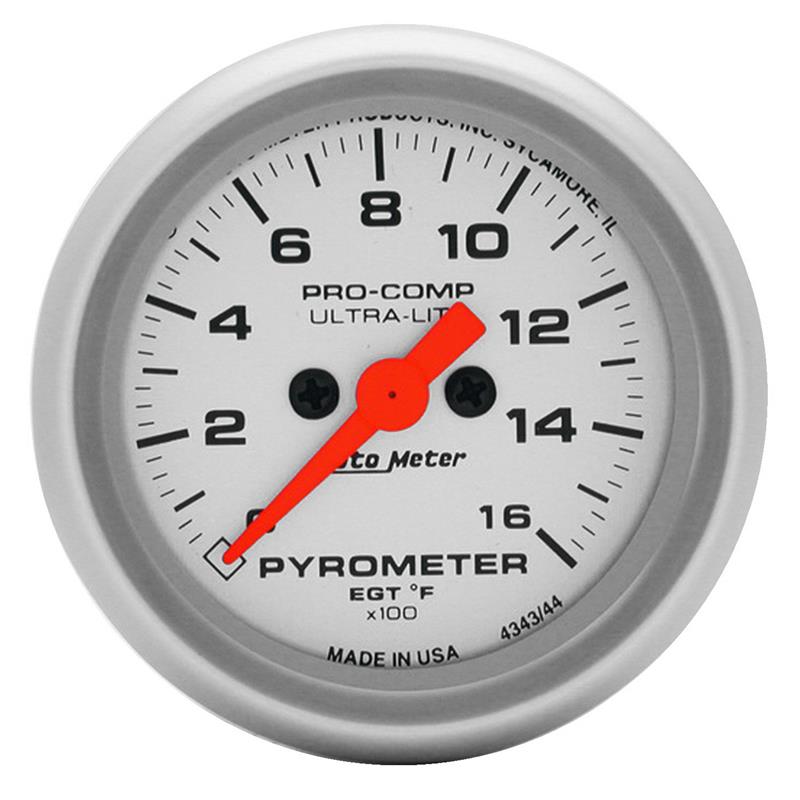 2-1/16" PYROMETER, 0-1600 °F, ULTRA-LITE