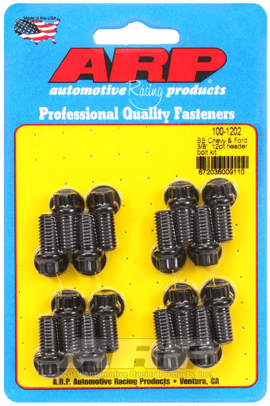 ARP 100-1202 Big Block Chevy & Ford 3/8" 12PT Header Bolt Kit