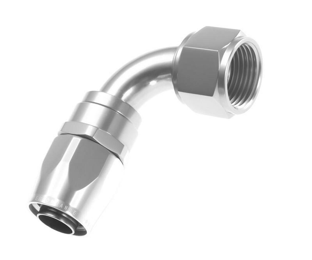 Redhorse Performance 1090-10-5 -10 90 degree female aluminum hose end - clear