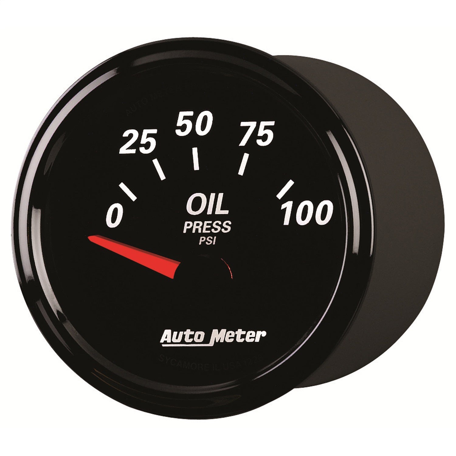 2-1/16" OIL PRESSURE, 0-100 PSI, DESIGNER BLACK II