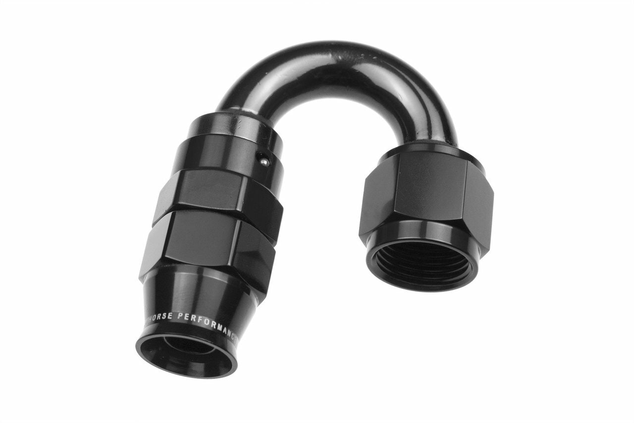 Redhorse Performance 1280-10-2 -10 AN 180 Degree PTFE reusable Hose End - Black