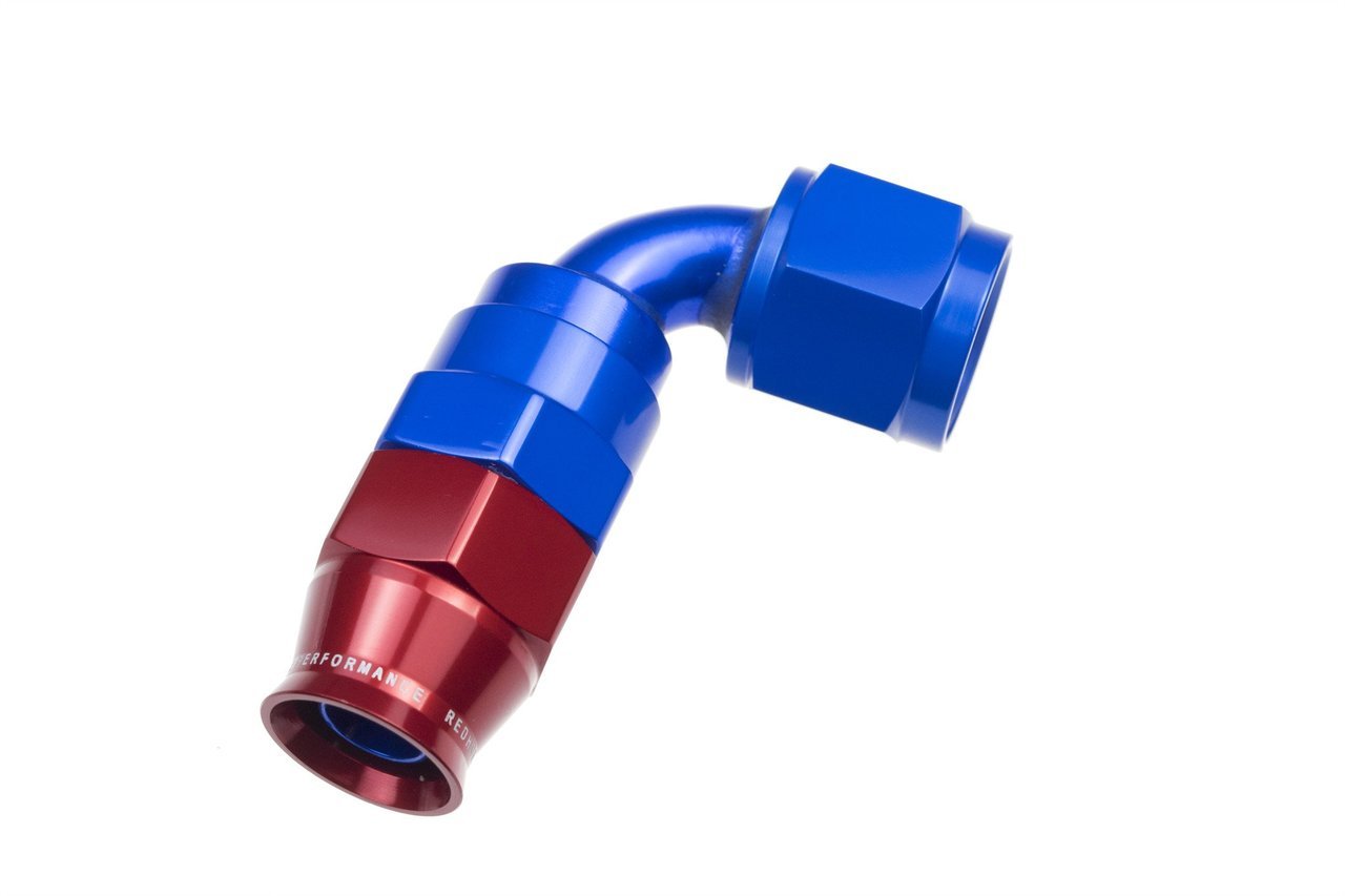 Redhorse Performance 1290-08-1 -08 AN 90 Degree PTFE reusable Hose End - Blue