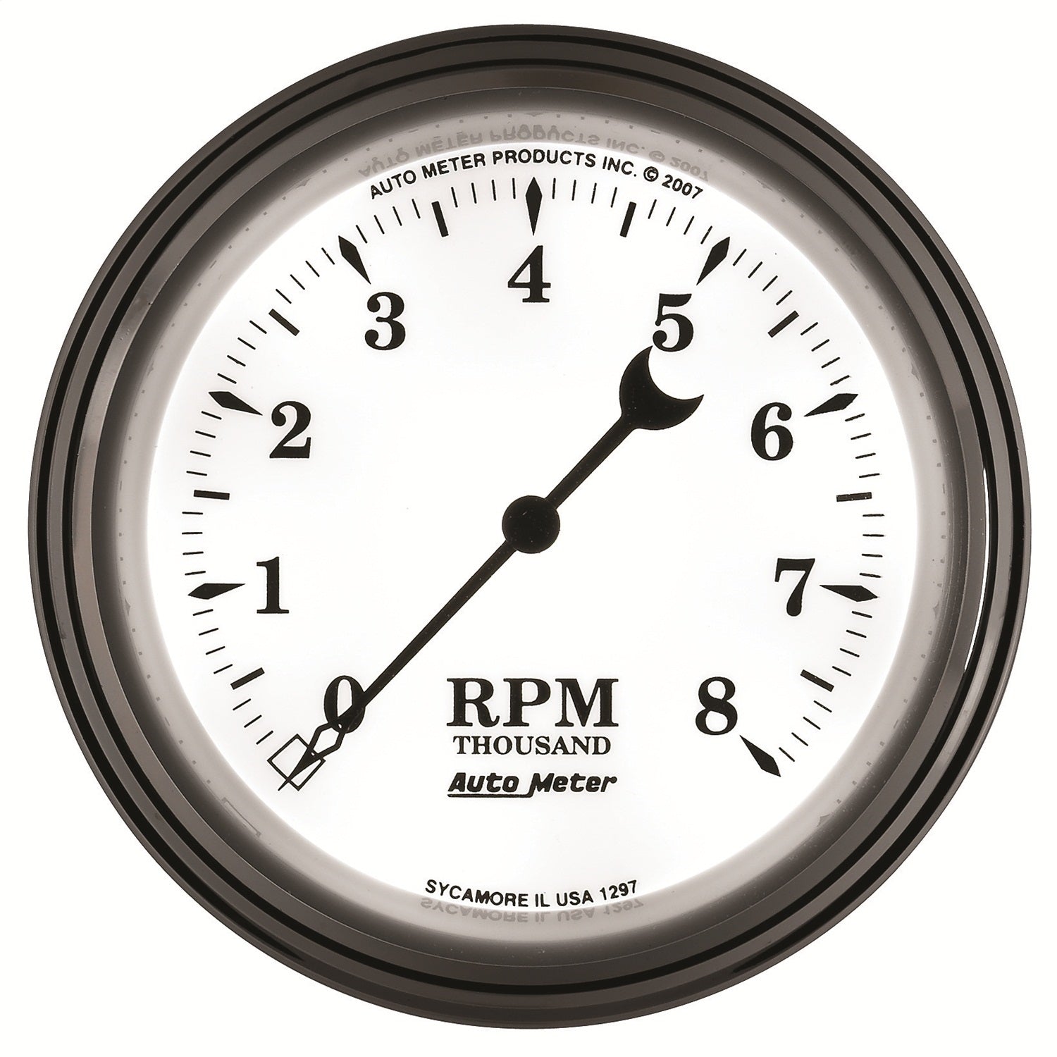 3-3/8" IN-DASH TACHOMETER, 0-8,000 RPM, OLD-TYME WHITE II