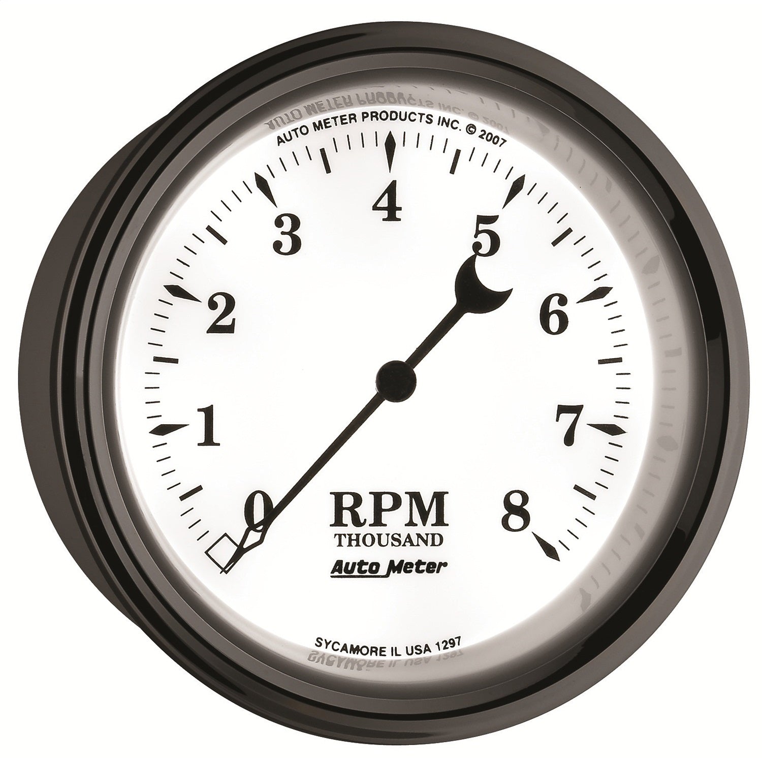 3-3/8" IN-DASH TACHOMETER, 0-8,000 RPM, OLD-TYME WHITE II