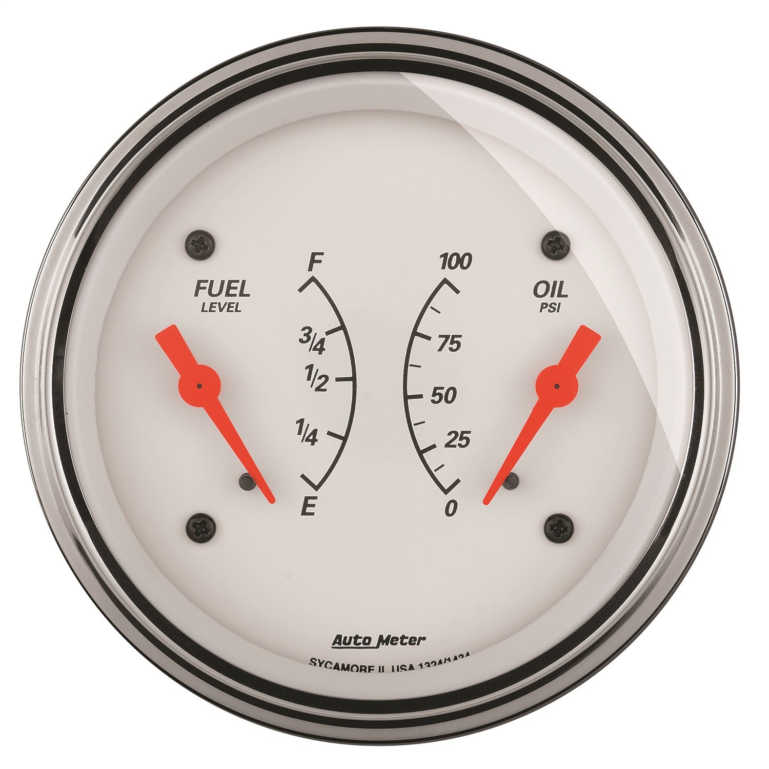 3-3/8" DUAL GAUGE, 100 PSI/240-33 ?, ARCTIC WHITE