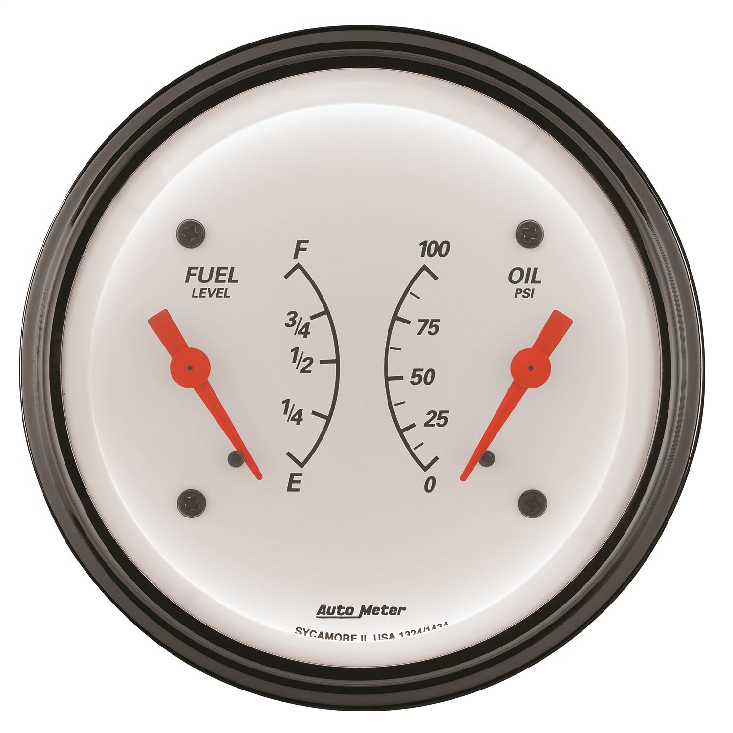 3-3/8" DUAL GAUGE, 100 PSI/240-33 ?, ARCTIC WHITE
