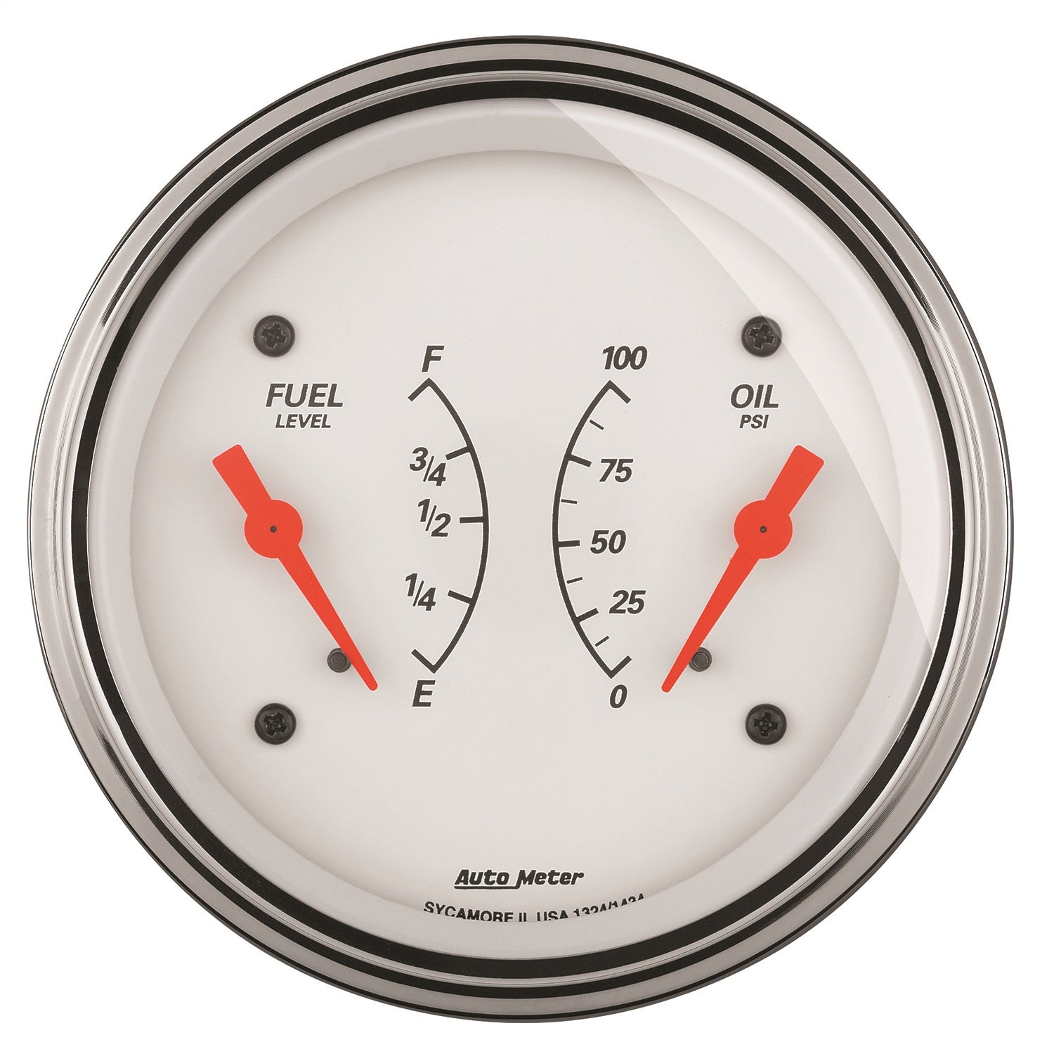 3-3/8" DUAL GAUGE, 100 PSI/240-33 ?, ARCTIC WHITE