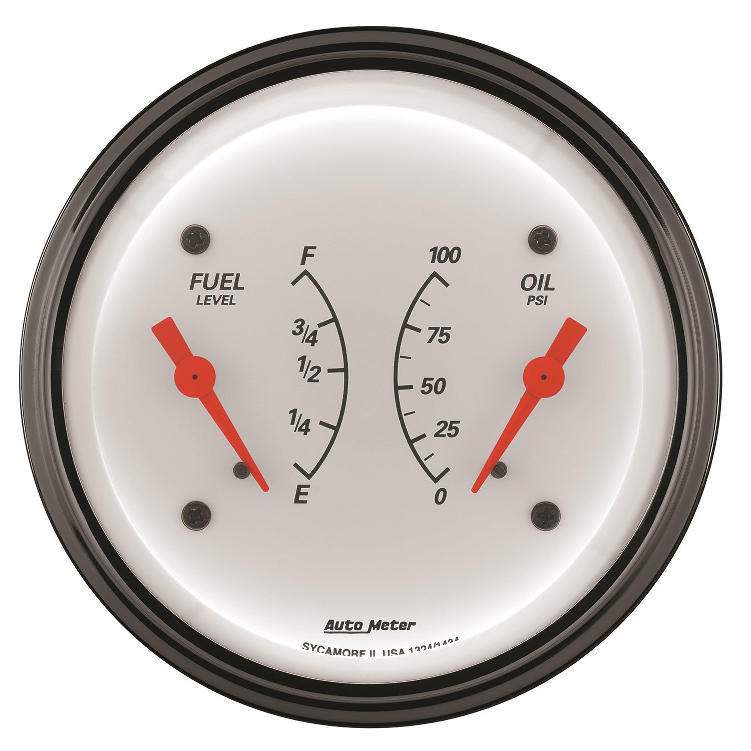 3-3/8" DUAL GAUGE, 100 PSI/240-33 ?, ARCTIC WHITE