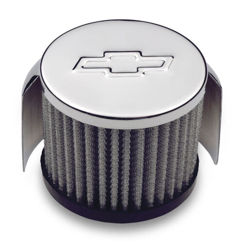 Proform 141-621 Chevy Bowtie Emblem Push-In Filter Air Breather w/ Hood, 3"