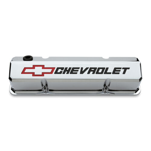 Proform 141-930 Slant-Edge Valve Covers Chevy Bowtie, Chrome