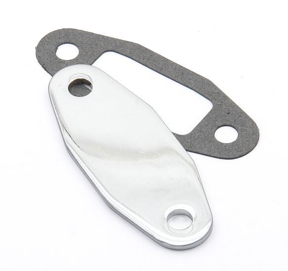 Mr. Gasket 1517 Fuel Pump Block Off Plate - Chrome - Ford 351C/351M/400