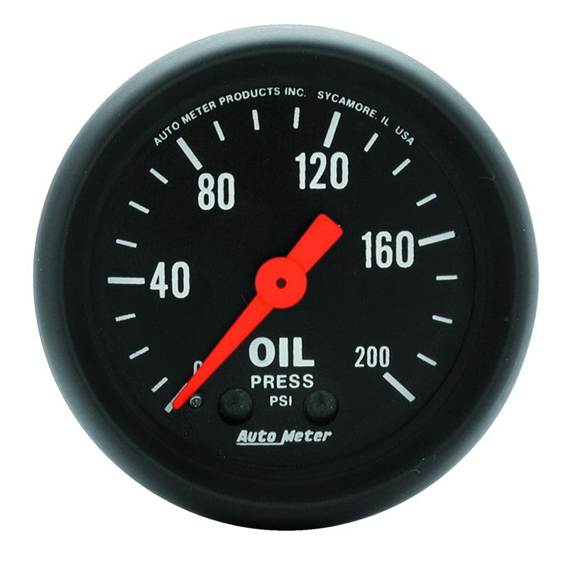 2-1/16" OIL PRESSURE, 0-200 PSI, Z-SERIES