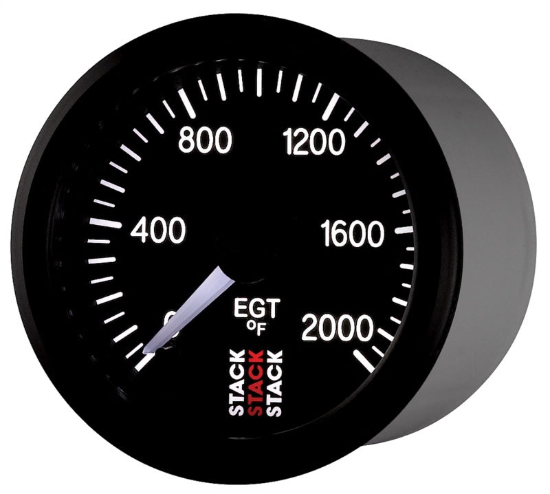 EXHAUST GAS TEMP, PRO STEPPER MOTOR, 52MM, BLK, 0-2000 °F