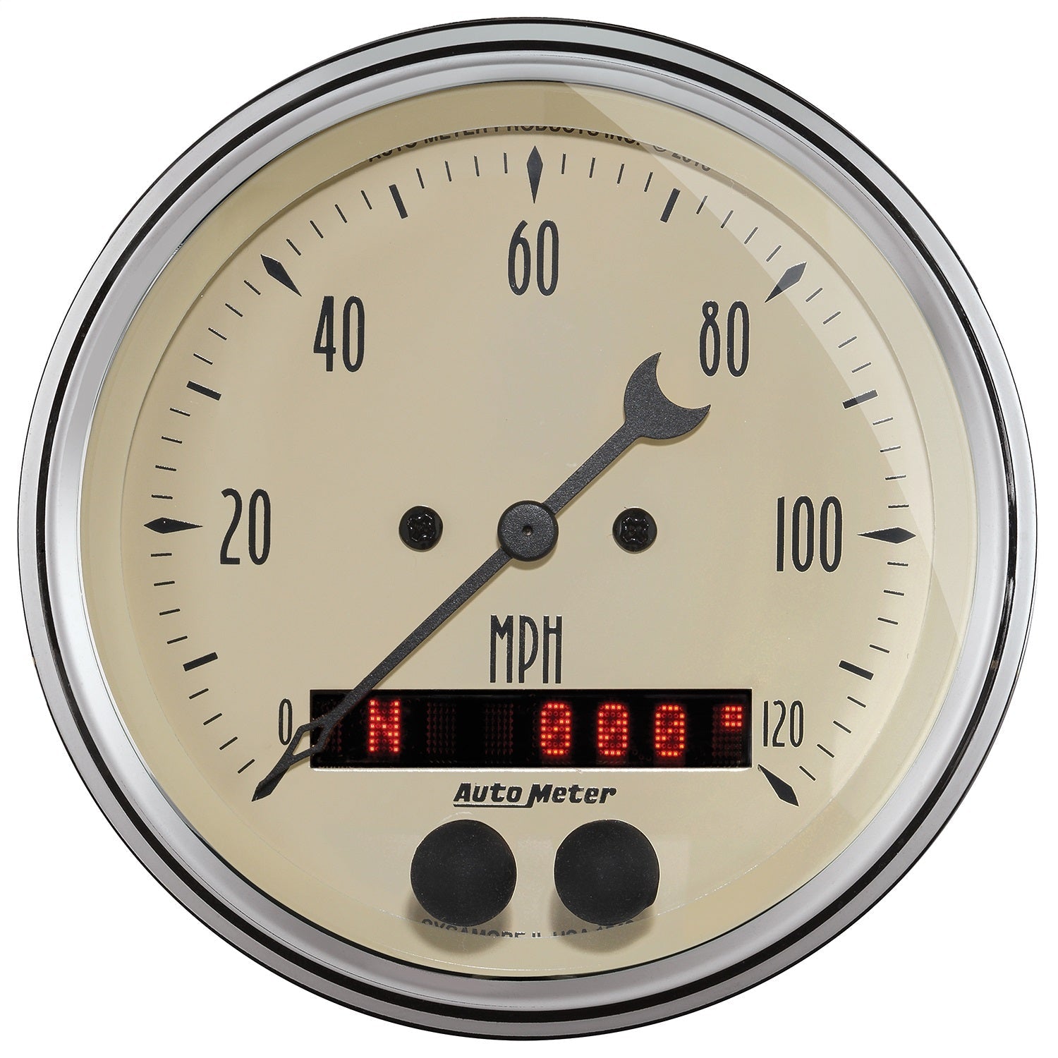 5 PC. GAUGE KIT, 3-3/8" & 2-1/16", GPS SPEEDOMETER, ANTIQUE BEIGE