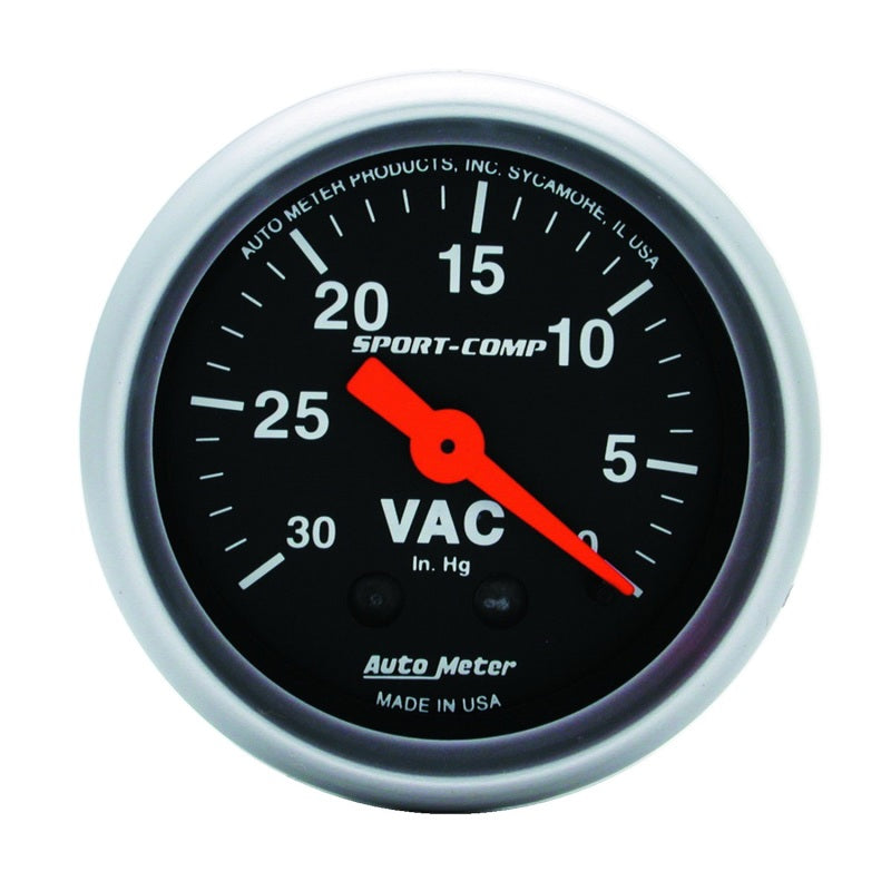 2-1/16" VACUUM, 0-30 IN HG, SPORT-COMP